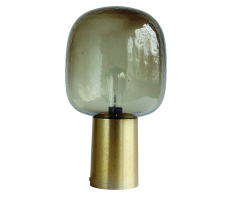 Housedoctor Tischlampe Note aus Aluminium/Glas, vergraut/gold, Ø28x52cm