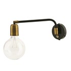 Housedoctor Wandlampe Molecular aus Metall, schwarz/gold, L22 cm