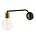 Housedoctor Wandlampe Molecular aus Metall, schwarz/gold, L22 cm