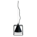 Housedoctor Hængende lampe KUBIX sort hvid metal 18x18 cm, H18 cm