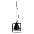 Housedoctor Hanging lamp Kubix black white metal 18x18 cm, h18 cm