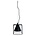 Housedoctor Lámpara colgante Kubix negro blanco 18x18 cm de metal, h18 cm
