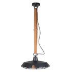 Zuiver Hanging lamp Deck 40 anthracite metallic brown leather Ø40x18cm