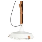 Zuiver Pont 40 métal blanc pendentif lumière cuir marron Ø40x18cm