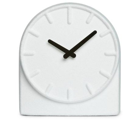 LEFF amsterdam Felt clock Two white with black hands 19,5x8x21cm