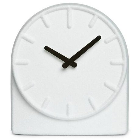 LEFF amsterdam Felt clock Two white with black hands 19,5x8x21cm