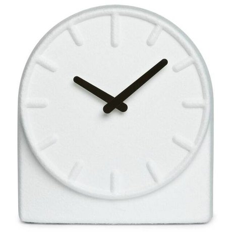 LEFF amsterdam Reloj sintió dos blanco con las manos negro 19,5x8x21cm