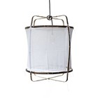 Ay Illuminate Pendentif en bambou avec du coton blanc couvercle ø42x57cm