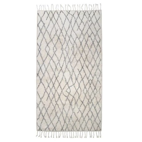 HK-living Large checkered carpet mat 90x175cm