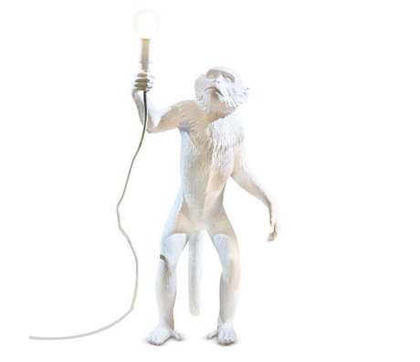 Seletti Tischlampe MONKEY, weiß, 46x27,5xh54cm