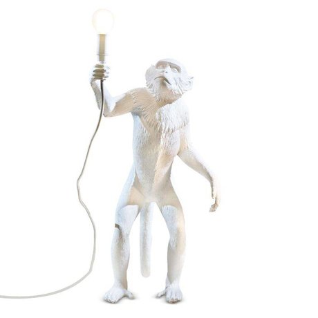 Seletti MONKEY Bordlampe stående lampe Lampresin hvid 46x27,5xh54cm