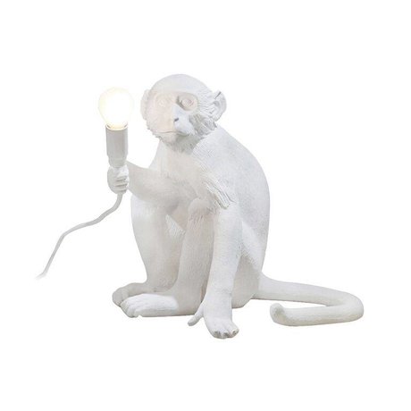 Seletti Bordlampe MONKEY lampe siddende Lampresin hvid 34x30xh32cm