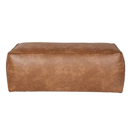 BePureHome Pouf Rodeo cognac 43x120x60cm cuir marron