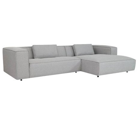 FÉST Couch `Dunbar ', Sydney91 light gray, 2-seater / Divan left or right