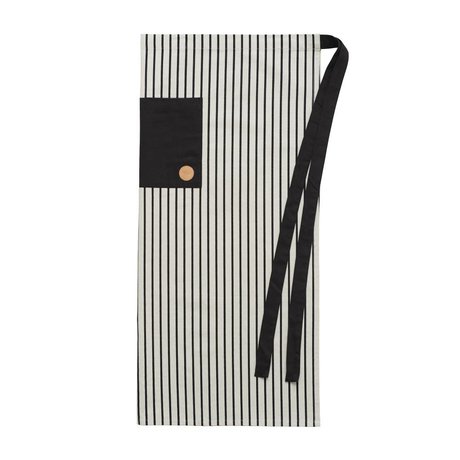 OYOY Küchenschürze Cibo Chef apron schwarz weiß Baumwolle 92x84cm