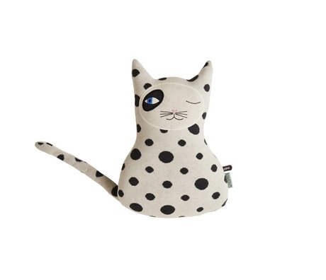 OYOY Pillow Cat Zorro sort 41x27x14 cm