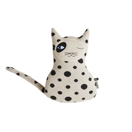 OYOY Pillow Cat Zorro sort 41x27x14 cm