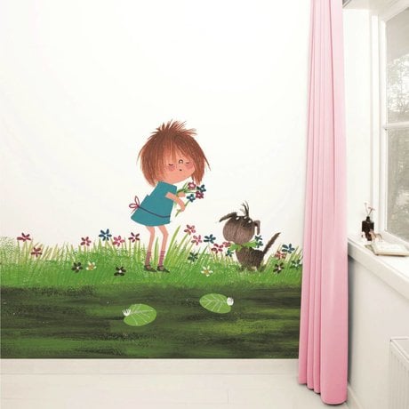 Kek Amsterdam Picking Flowers wallpaper Multi-colored paper fleece 292,2x280cm