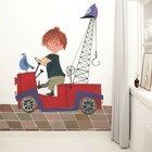 Kek Amsterdam Wallpaper Red Truck Multi-colored paper fleece 243,5x280cm