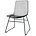 HK-living Cena de la silla de comedor 47x54x86cm alambre de metal negro
