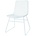 HK-living sedia da pranzo filo metallico bianco 47x54x86cm