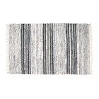 HK-living Carpet recycled silk black 120x180cm white