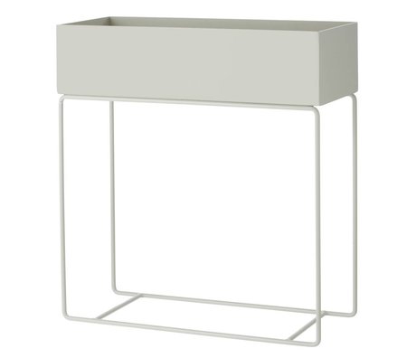 Ferm Living 60x25x65cm caja de metal gris planta