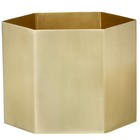 Ferm Living Pote hexagonal de latón oro Ø18x16cm- extralarge