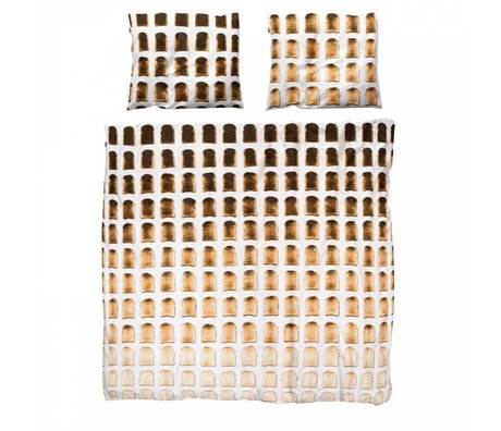 Snurk Bettwäsche Bettüberzug Toast Baumwolle 140x200x220cm inklusive 1x Kissenbezug 60x70cm