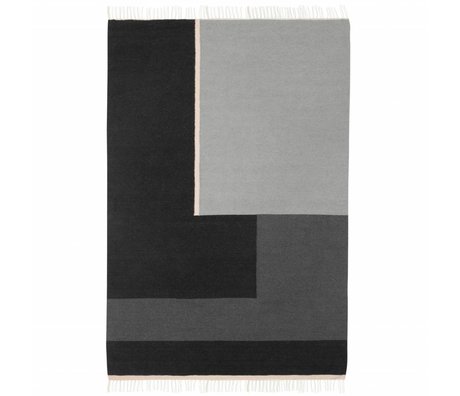 Ferm Living Tappeto Kelim sezione grande grigio 160x250cm