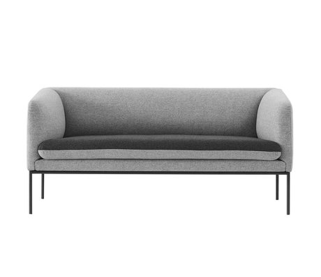 Ferm Living Couch Turn 2 seater gray Wole 160x71x73cm