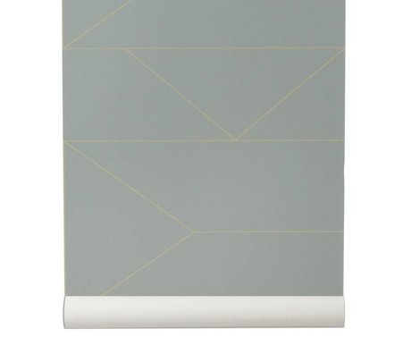 Ferm Living Wallpaper Lines gray 10x0,53m