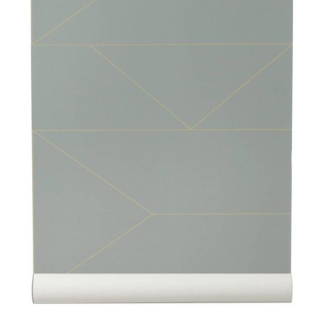 Ferm Living Linee Wallpaper 10x0,53m grigio
