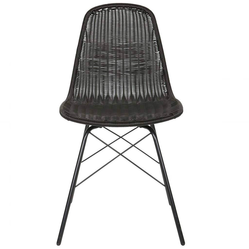 chair spun polyester black metal 845x525x455cm