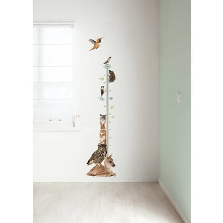 Kek Amsterdam Wall Decal / yardstick Forest Friends Set 1, multicolour, 40x150cm