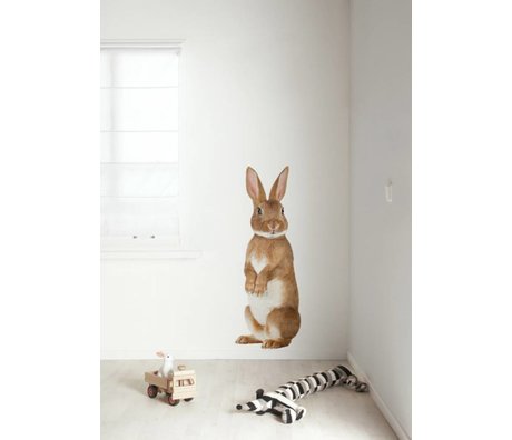 Kek Amsterdam Wall Decal Rabbit XL Forest Friend, multicolour, 43x118cm