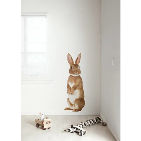 Kek Amsterdam Wallstickers Kanin XL Forest Friend, multifarvet, 43x118cm