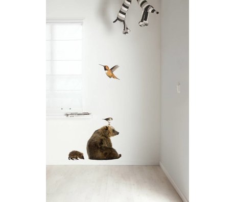 Kek Amsterdam Wall Decal Forest Friends Set 5, multicolore
