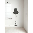 Kek Amsterdam Wall Decal Vintage Furniture Lamp, dark gray, 50x155cm