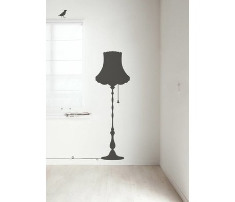 Kek Amsterdam Tatuajes de pared Vintage lámpara muebles, gris oscuro, 50x155cm