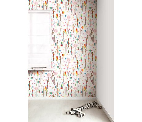 Kek Amsterdam Lolly fondo de pantalla, multi-color / blanco, 8.3 MX47, 5cm, 4m ²