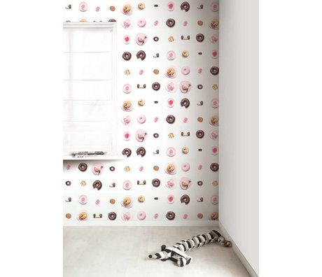 Kek Amsterdam Tortas Wallpaper, rosa / blanco / marrón, 8,3 MX47, 5cm, 4m ²