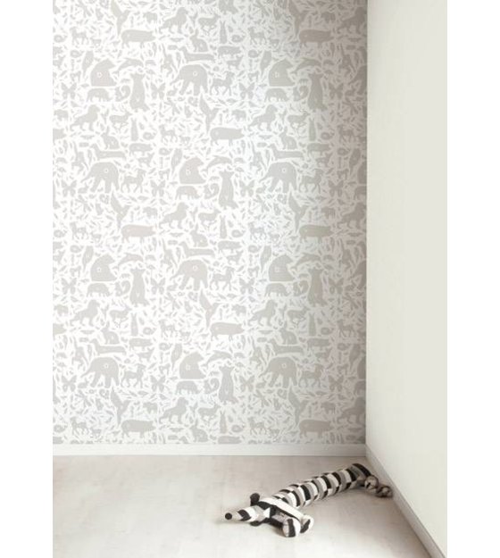 Kek Amsterdam Tapete Alphabet Tierchen Grau Weiss 8 3mx47 5cm 4m Lefliving De Tapete Weiß Grau