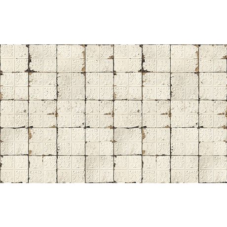 Merci Lattine Brooklyn carta da parati, bianco / crema, Tin-02