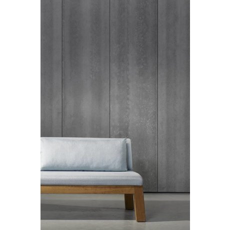 Piet Boon Carta da parati aspetto concreto concrete4, grigio scuro, 9 metri