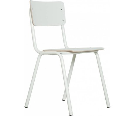 Zuiver Sedia torna a scuola, bianco, 43x38x83