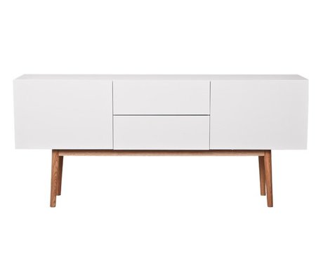 Zuiver TV-Schrank High on Wood aus Holz, weiß, 160x40x71,5cm