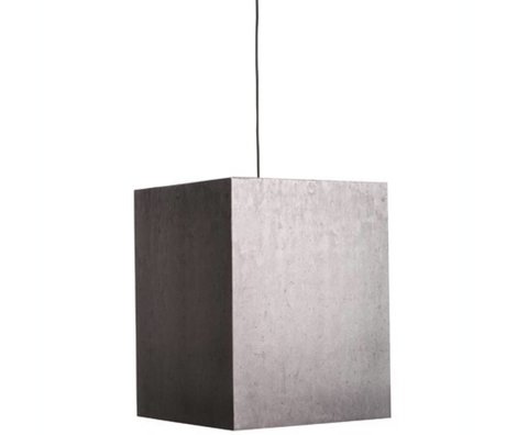 Zuiver Lámpara colgante Pesado Ligero cartón hormigón, gris, 38x38x48cm
