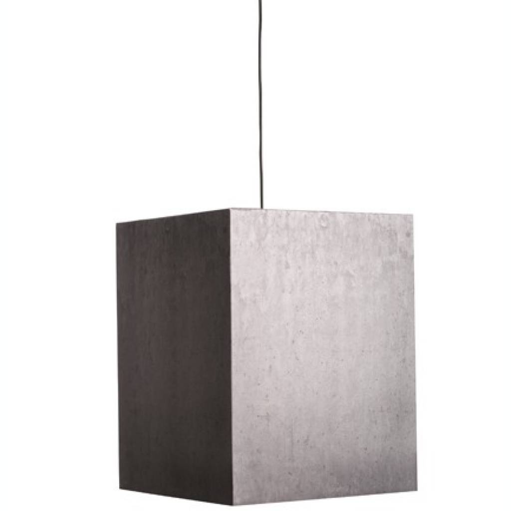 Zuiver Hanging Lamp Heavy Light Concrete Cardboard Gray 38x38x48cm