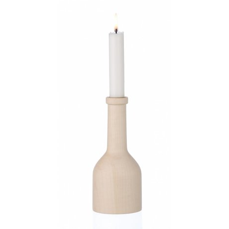 Ferm Living Candelero L a partir de madera, natural, 17cm